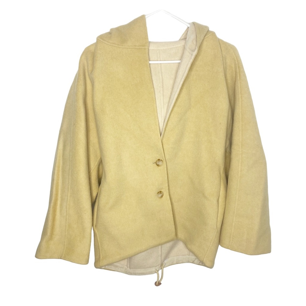 ASM ANNA Wool Coat mustard hooded Excellent condition